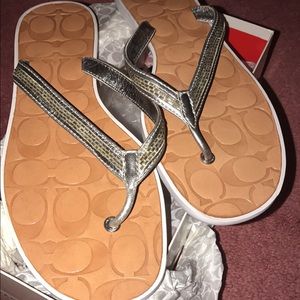 Authentic Coach flip flops