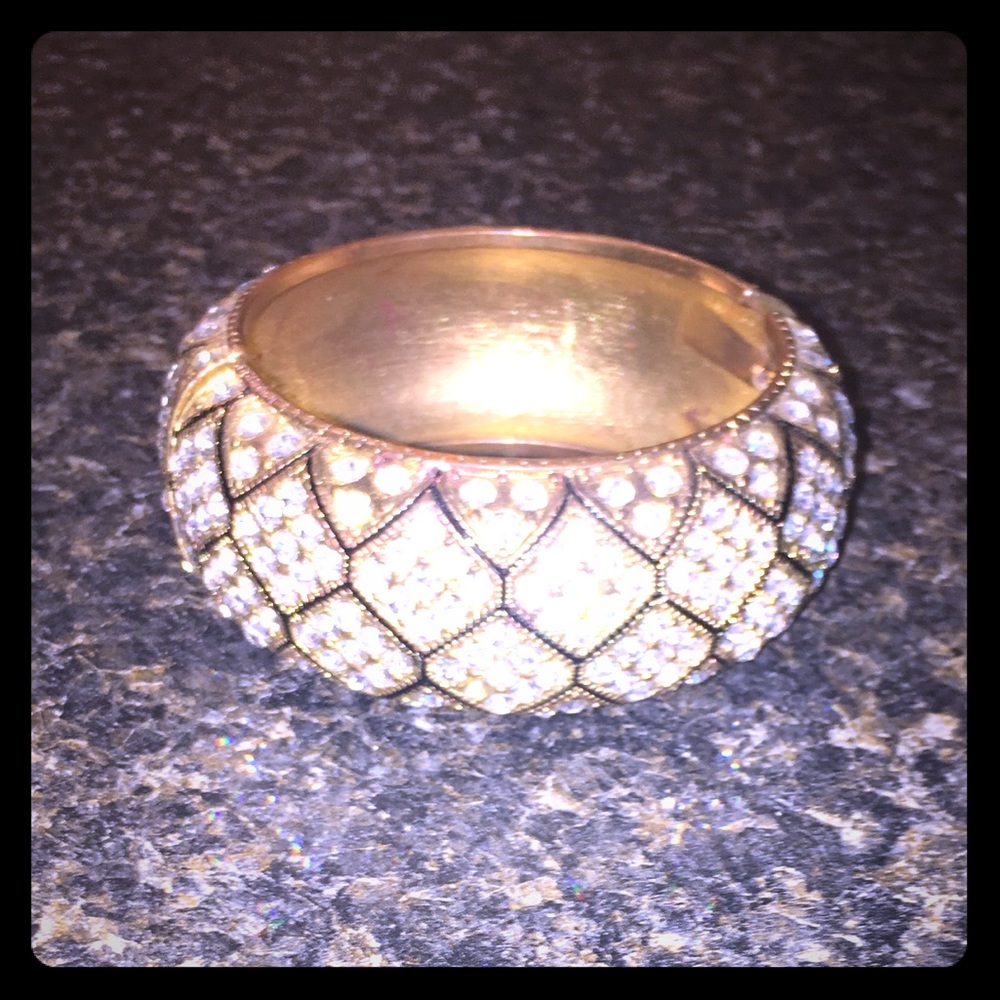 Bebe rhinestone cuff bangle bracelet