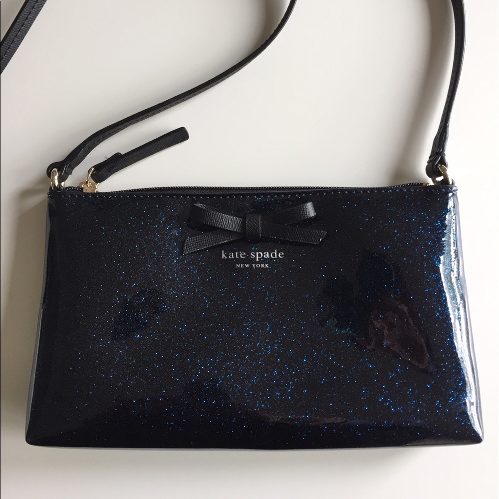 Kate Spade Mavis Blue Sparkle Purse