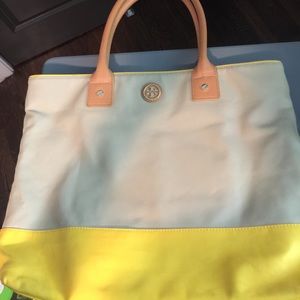 Tory Burch Jayden tote canvas with leather handles