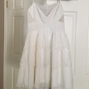 Bcbgmaxazria..White lace cocktail party dress