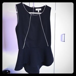 Black peplum top