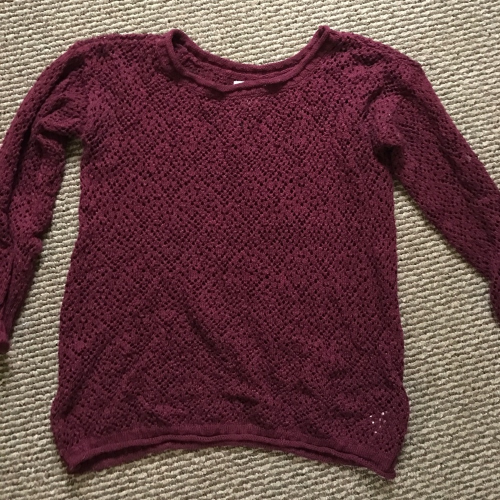 Burgundy light weight sweater