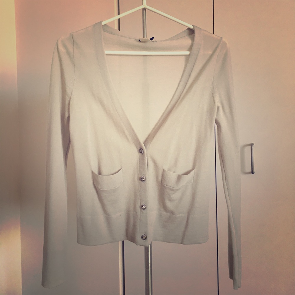 Powder blue Jcrew cardigan