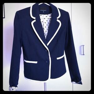 Navy Blue and white blazer