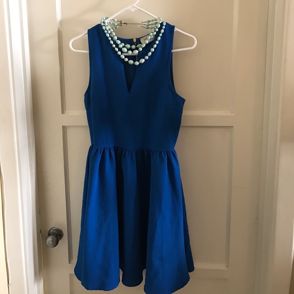 Everly Cobalt fit and flare dress