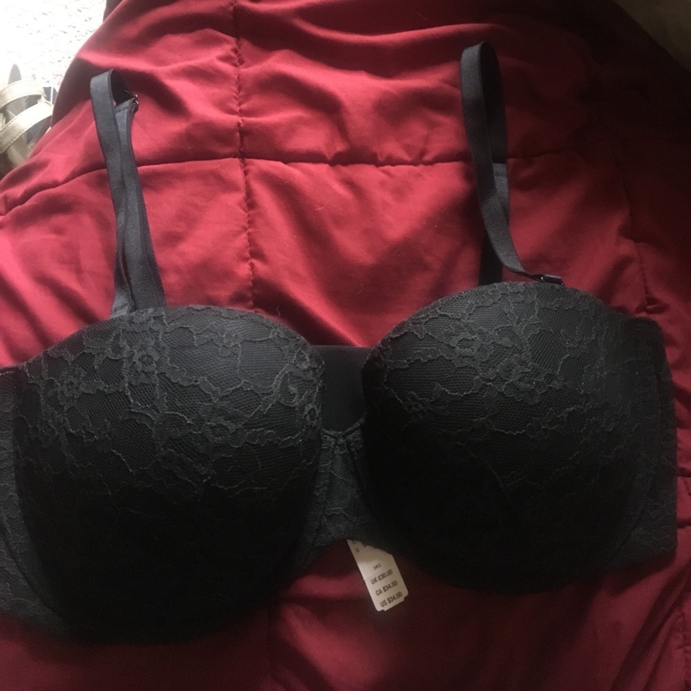 Victoria Secret black lace multi-way bra