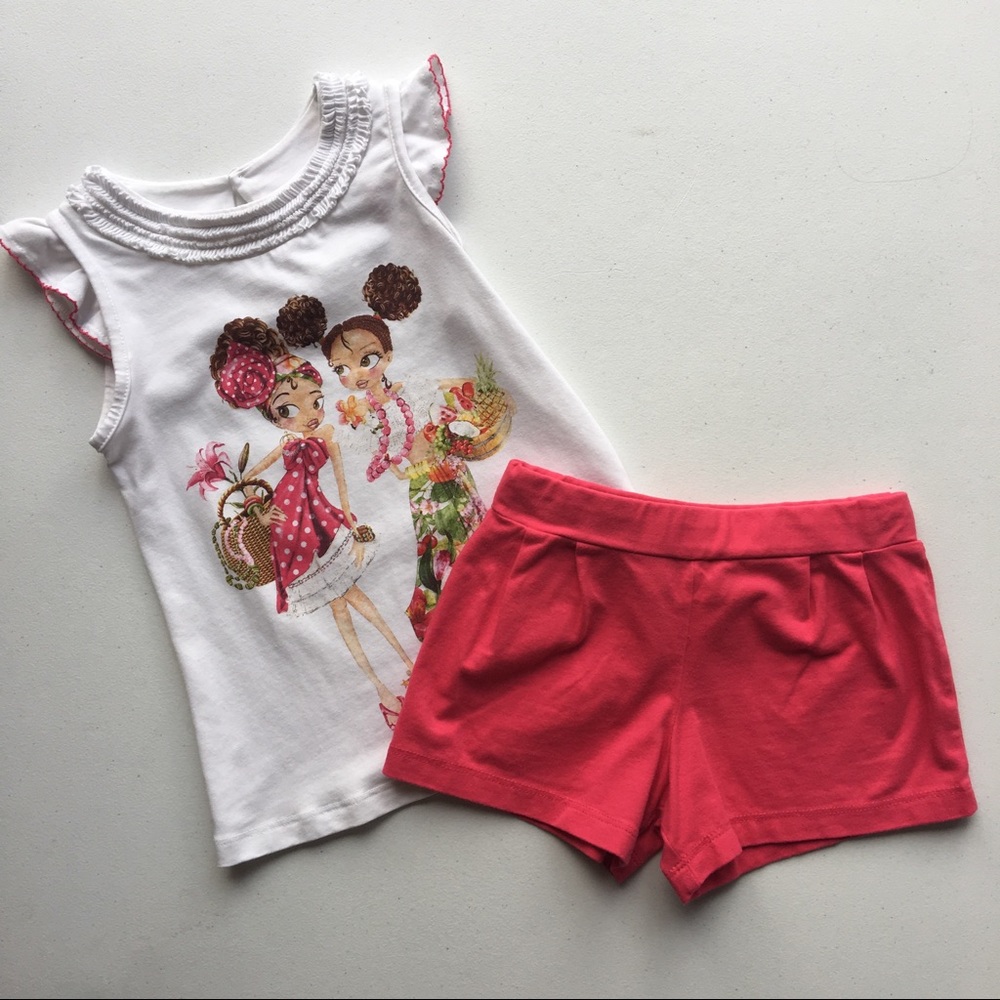 Mayoral Girl Top Size 6, Shorts Size 6