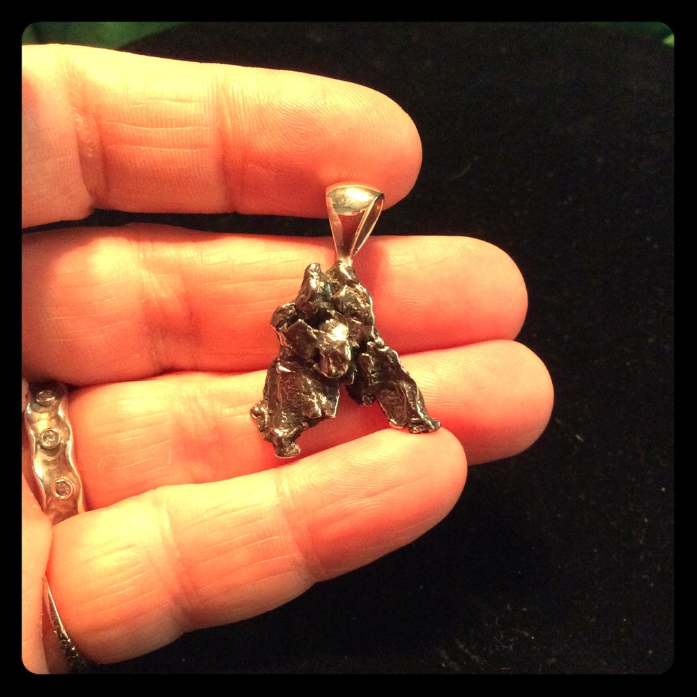 Silver & Meteorite Pendant!