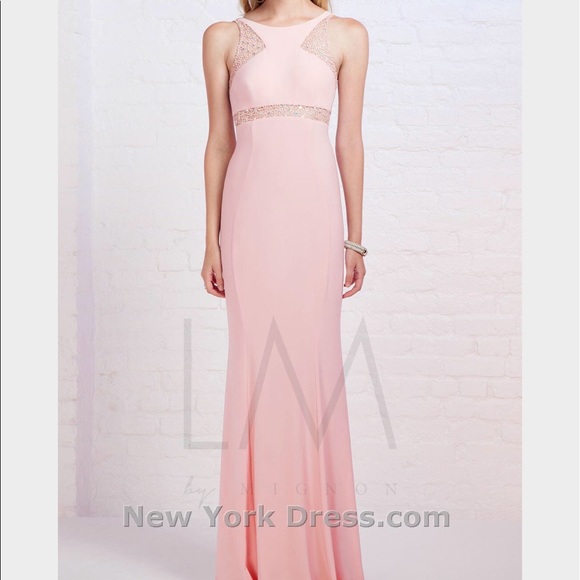 mignon Dresses & Skirts - NWT Mignon pink gown with glitter embellishments