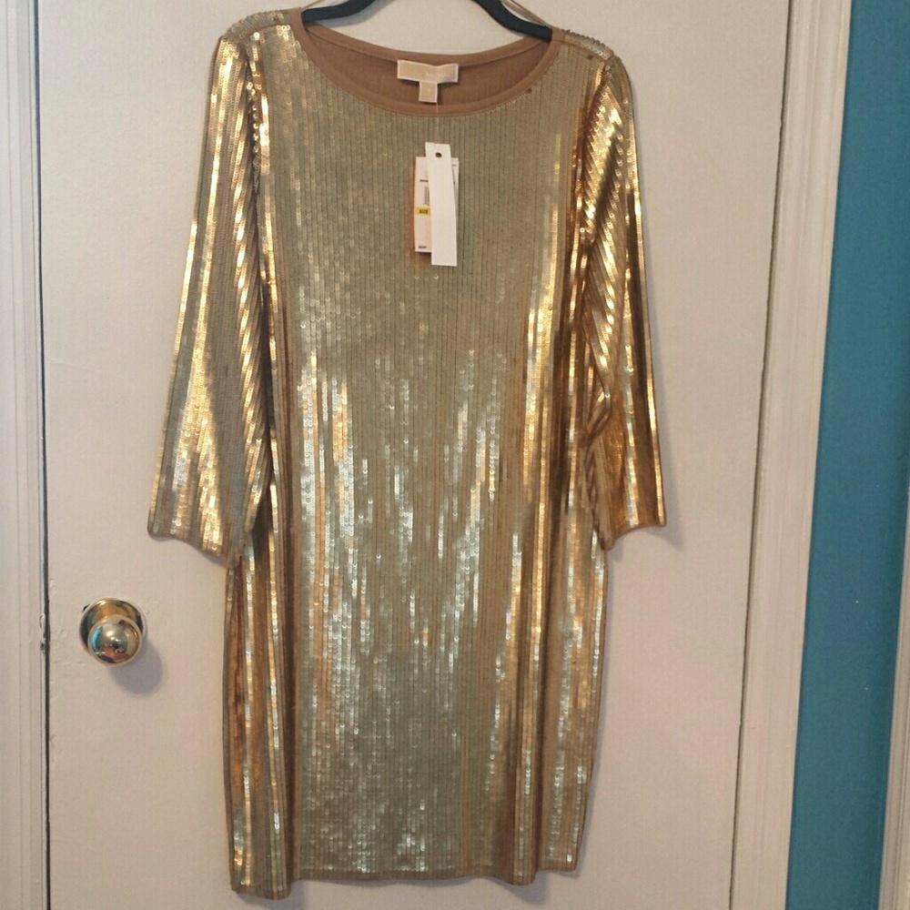 MIichael Kors Collection Sequin Cocktail Dress.