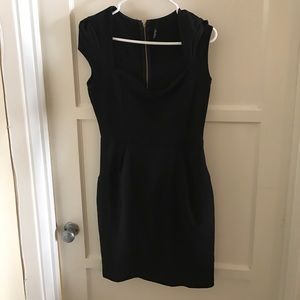 lulu's black Cocktail Dress with cap sleeve