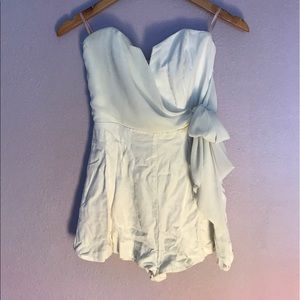 White romper with a bow