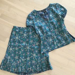 Marc Jacob Silk Top & Skirt Set