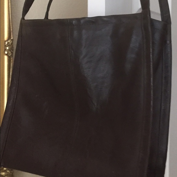 Chocolate Brown Leather tote. - Picture 4 of 7