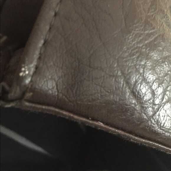 Chocolate Brown Leather tote. - Picture 6 of 7