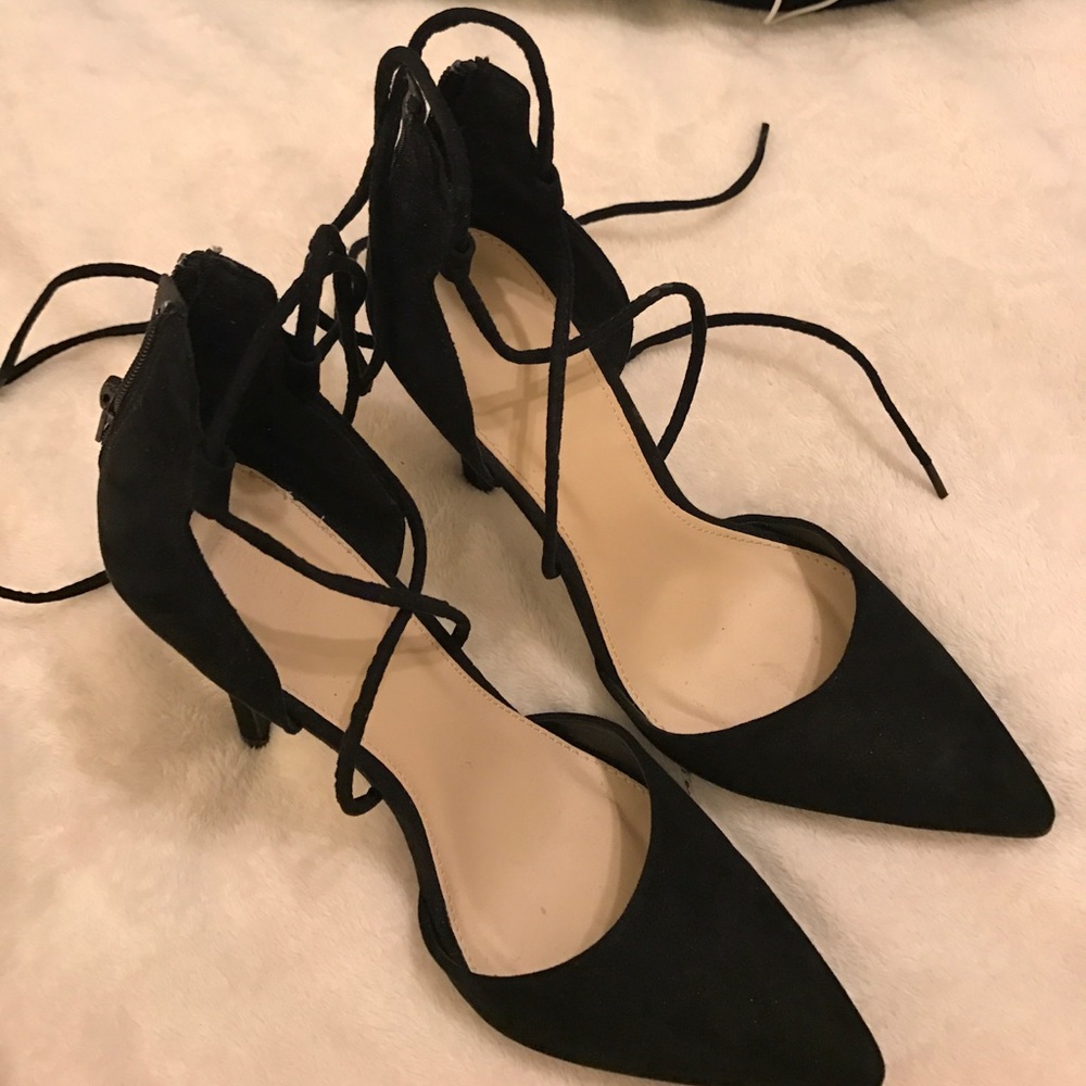 Black Lace Up Heels