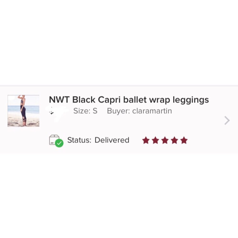 NWT black ballet Capri wrap yoga leggings - Picture 3 of 3