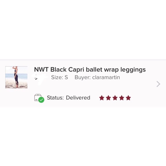 NWT black ballet Capri wrap yoga leggings - Picture 3 of 3