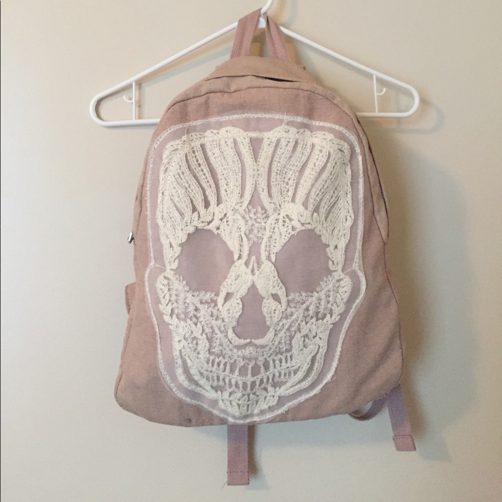 Soft Pink Skull Backpack 💀