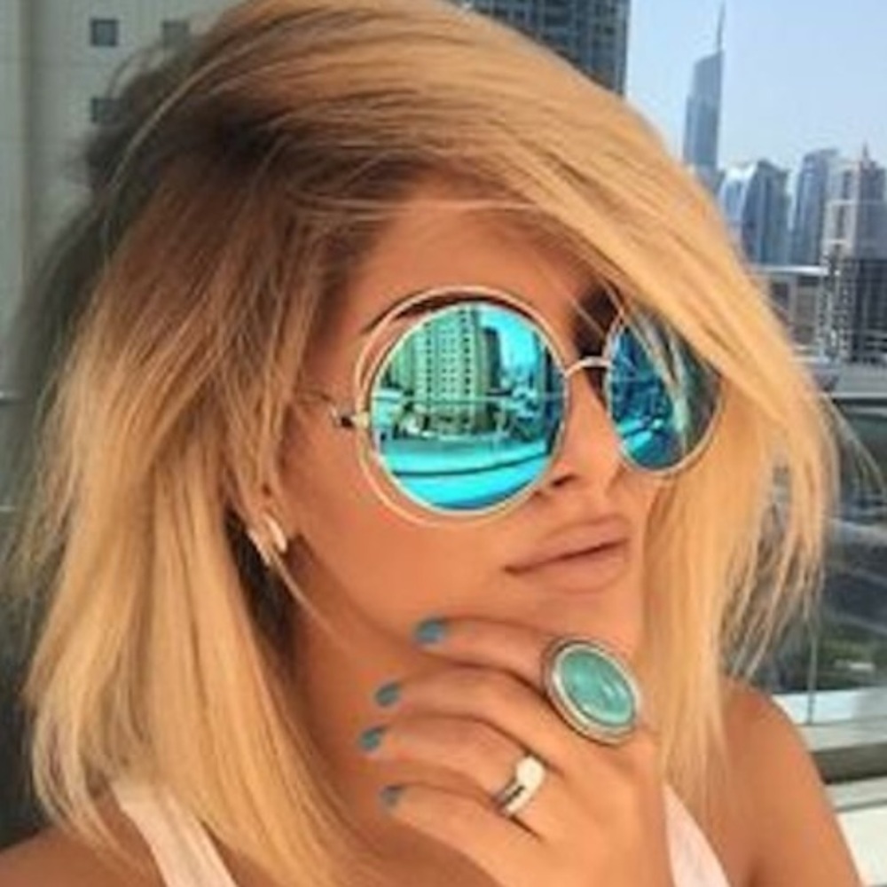 Halo Double Wire Oversized Big Round Sunglasses