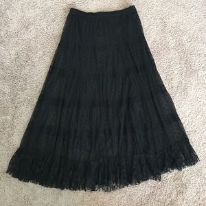 Papillon | Tiered Lace Full Skirt
