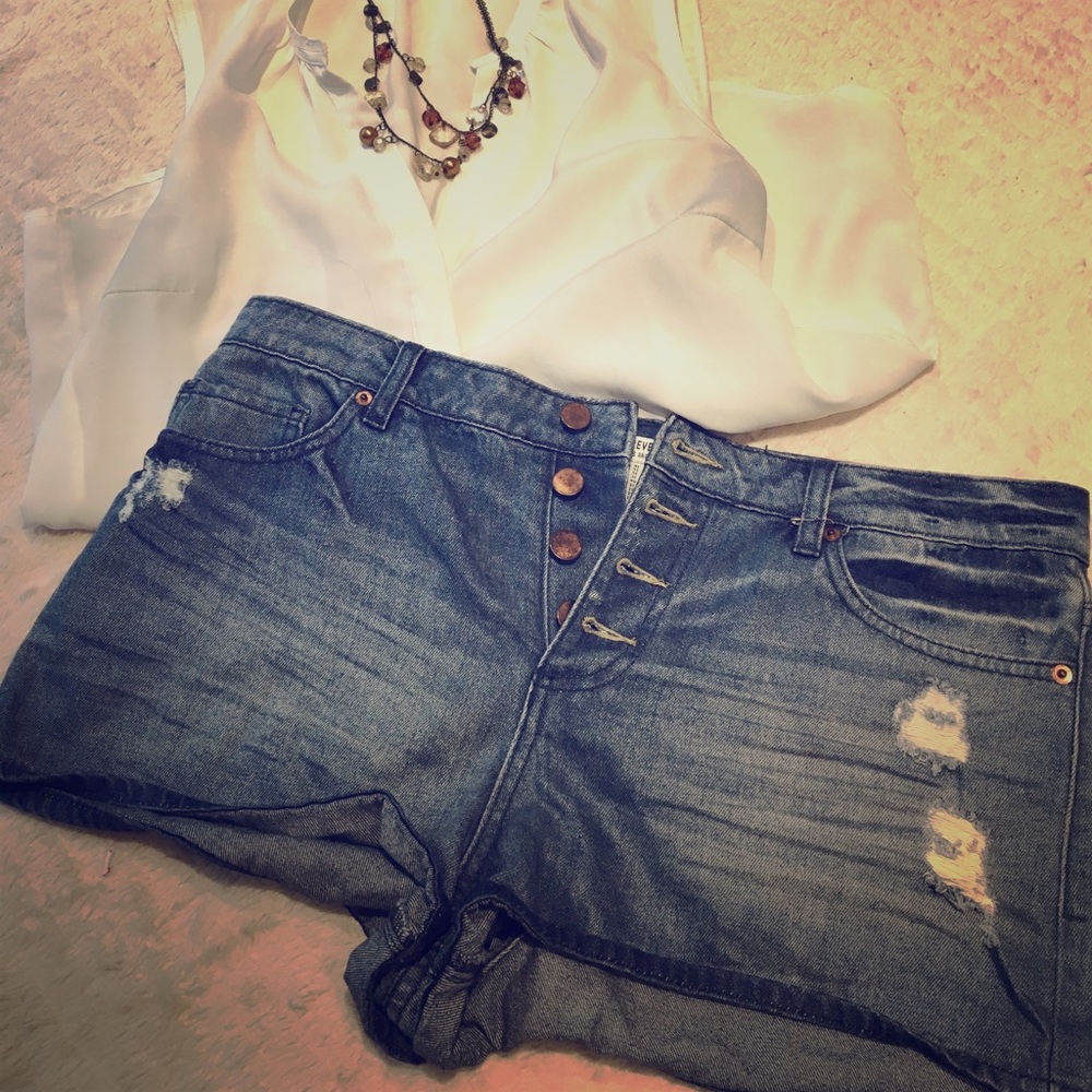 Forever 21 Worn Jean Shorts NWT