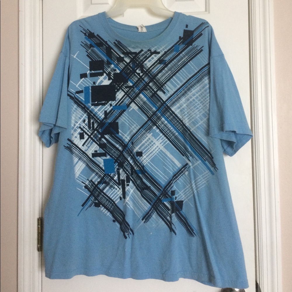 💰"Hubbard"Light Blue Short Sleeves T-Shirt. XL