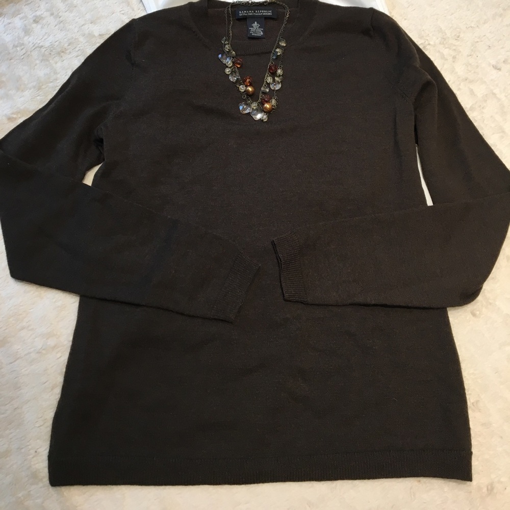 Banana Republic Merino Sweater - Deep brown