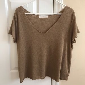 UO Textured Knit V-Neck Tee