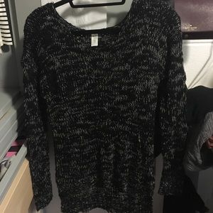 black and white sweater