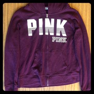 PINK Victoria's Secret: Maroon zip up sweatshirt
