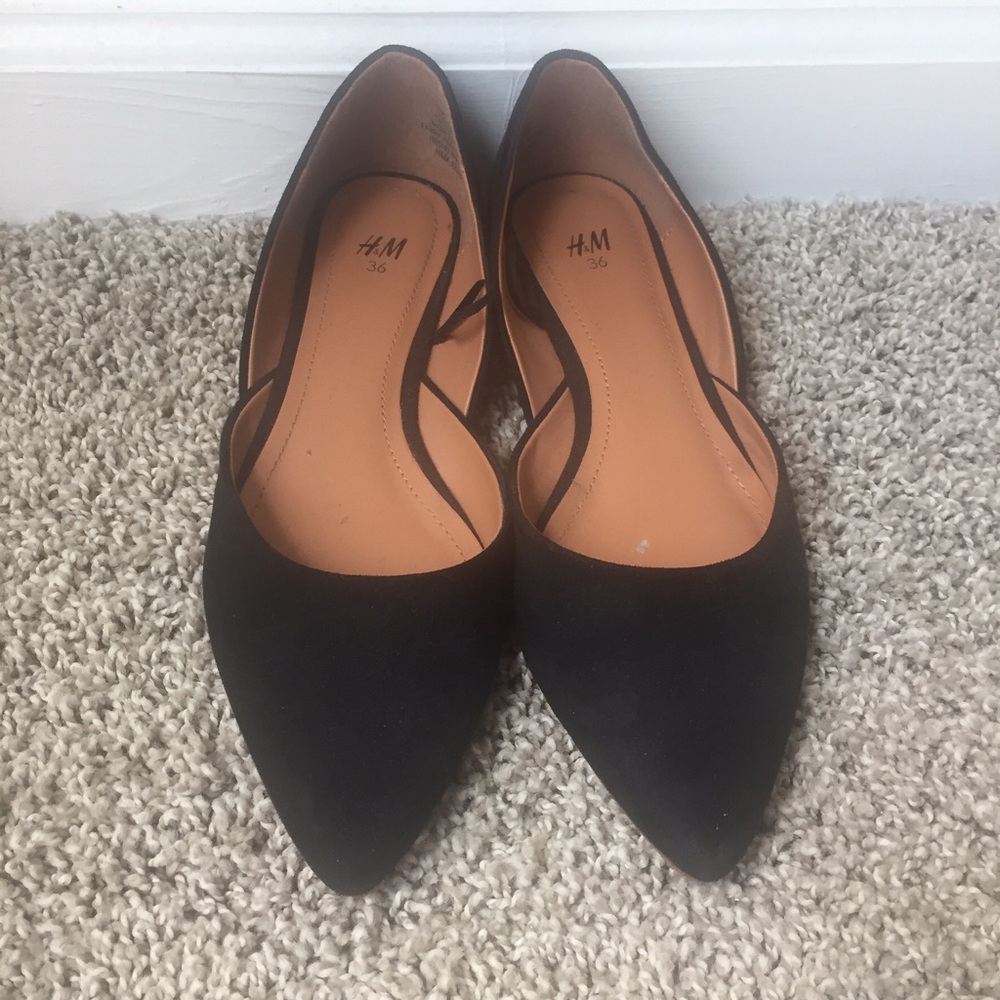 Black Suede Flats