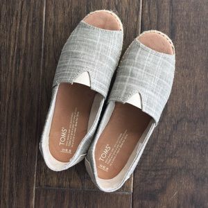 TOMS open-toed shoes