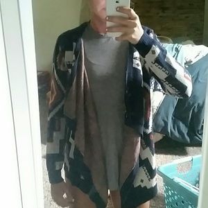 Tribal drape sweater