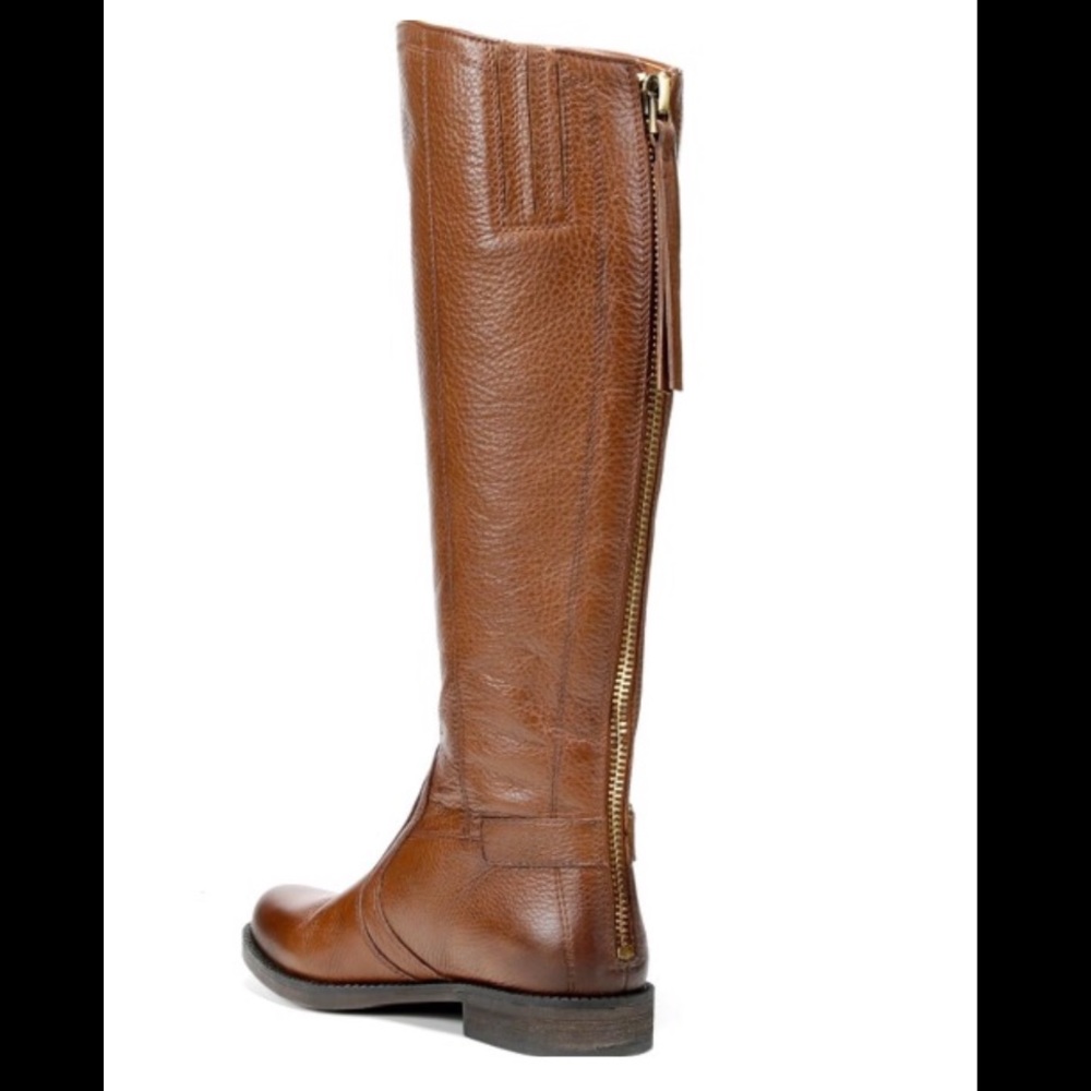 Franco Sarto dark brown tall leather riding boot - Picture 3 of 8