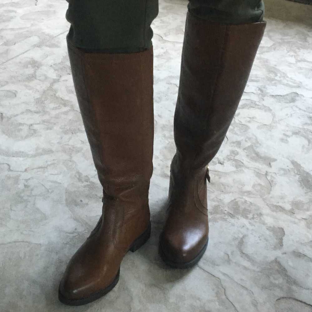 Franco Sarto dark brown tall leather riding boot - Picture 8 of 8