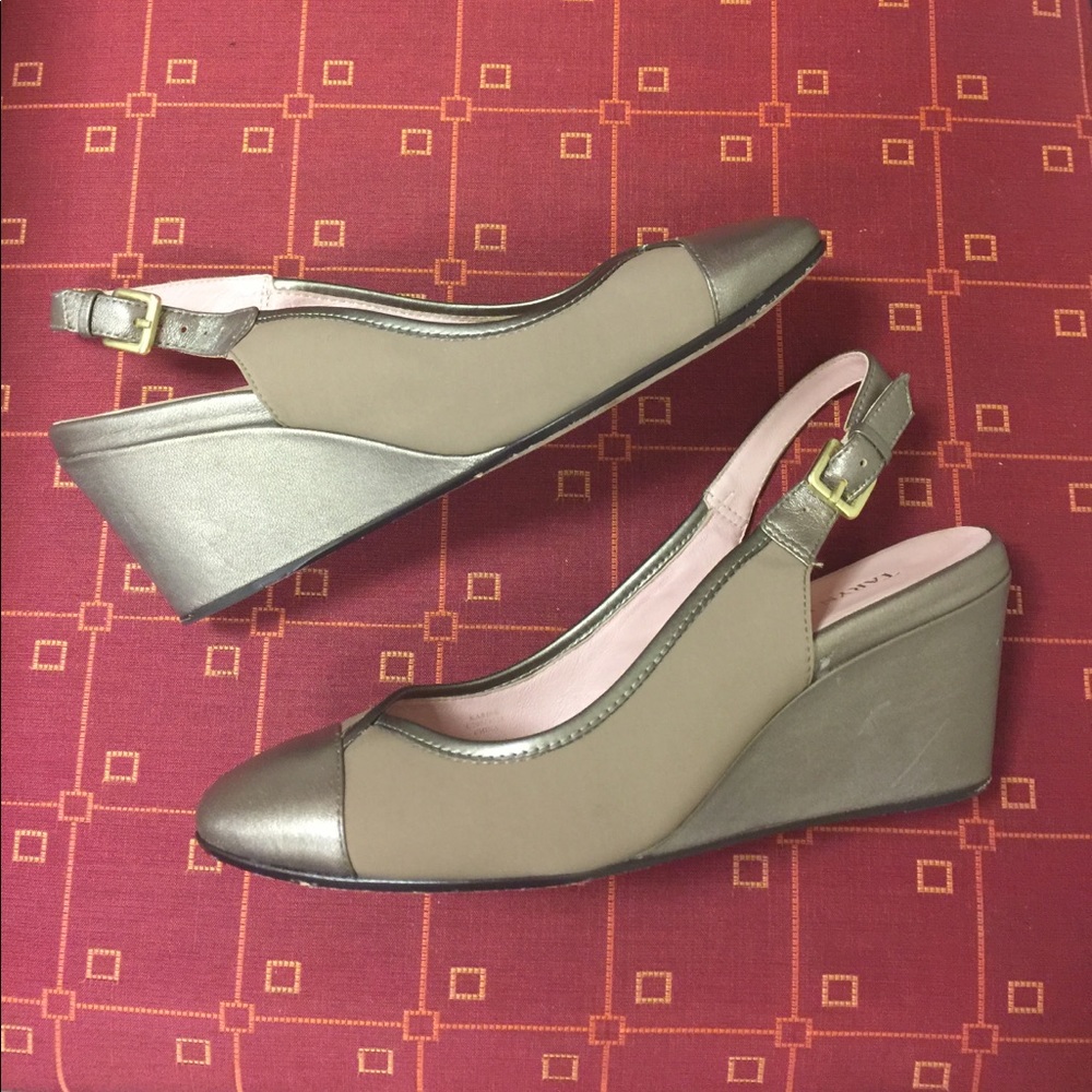 Taryn Rose slingback wedge heels. Size 8.5M.