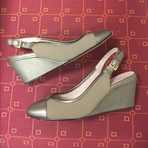 Taryn Rose slingback wedge heels. Size 8.5M.