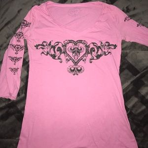 💕Pink 3/4 inch sleeve shirt