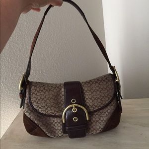 Brown Coach shoulder bag