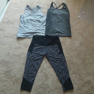 Yoga pants and gym tops