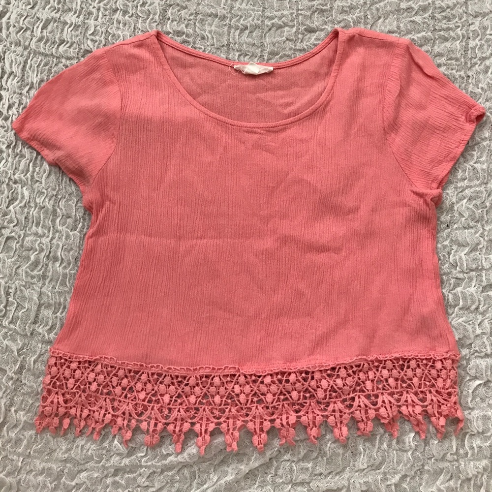 Coral crop top