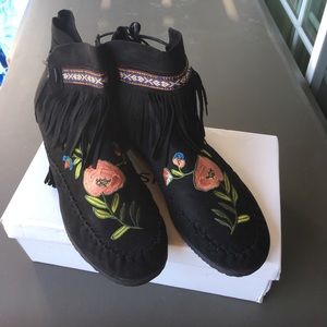 Embroidered moccasins