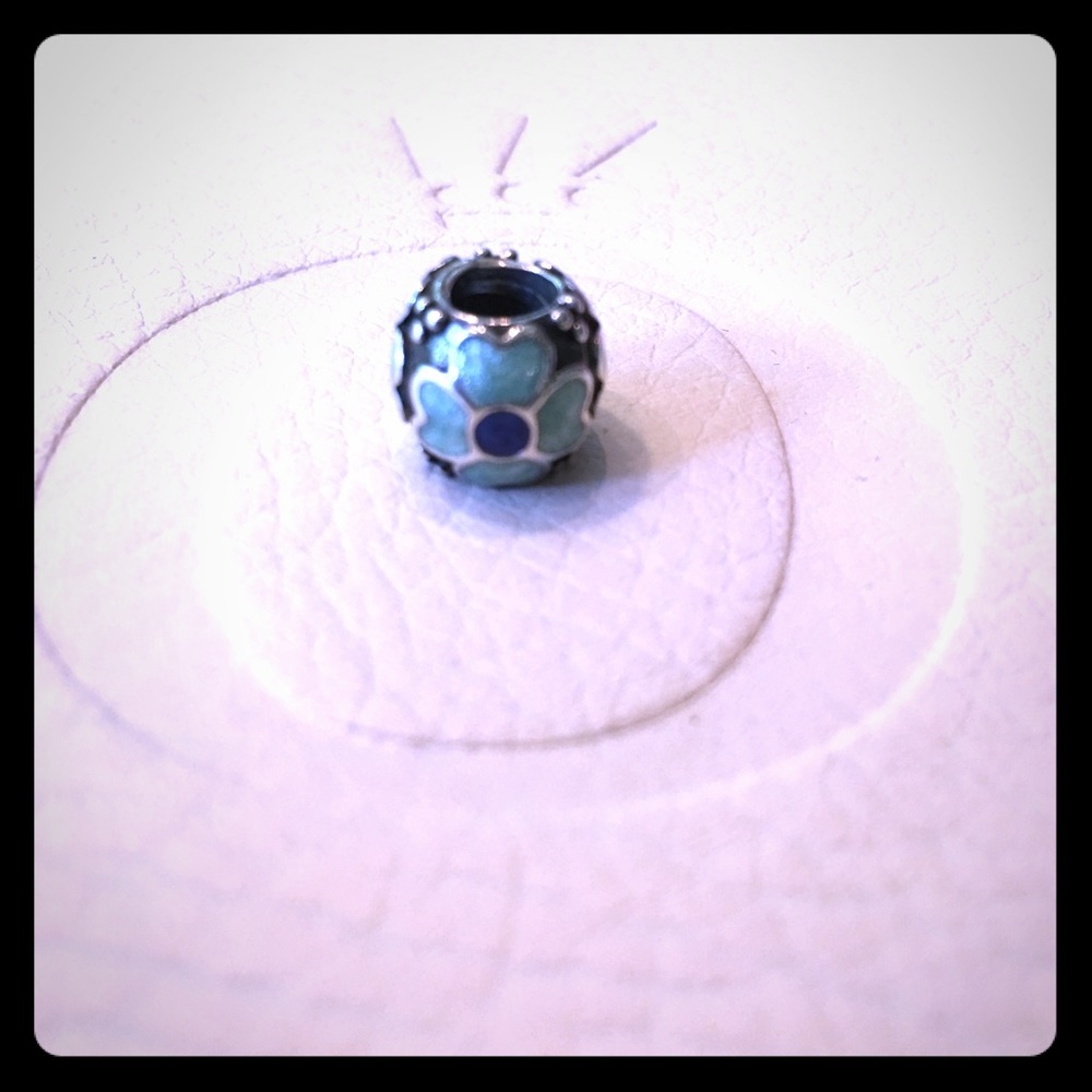 Pandora Blue Enamel Flower