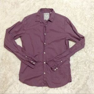Guess wine button down