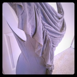 Light Ruffle Grey Top