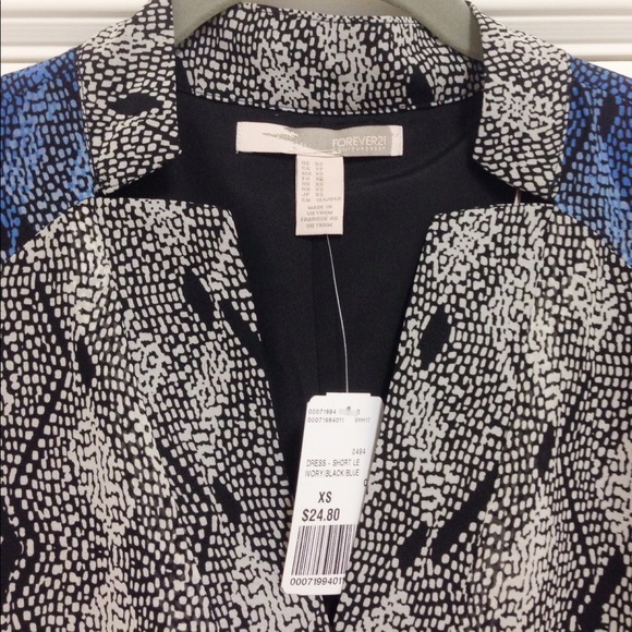 NWT Forever 21 Contemporary pattern dress - XS - Picture 5 of 8