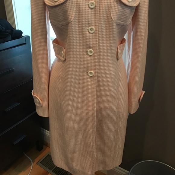 Ann Taylor Loft Houndstooth Spring Pink Jacket - Picture 3 of 7