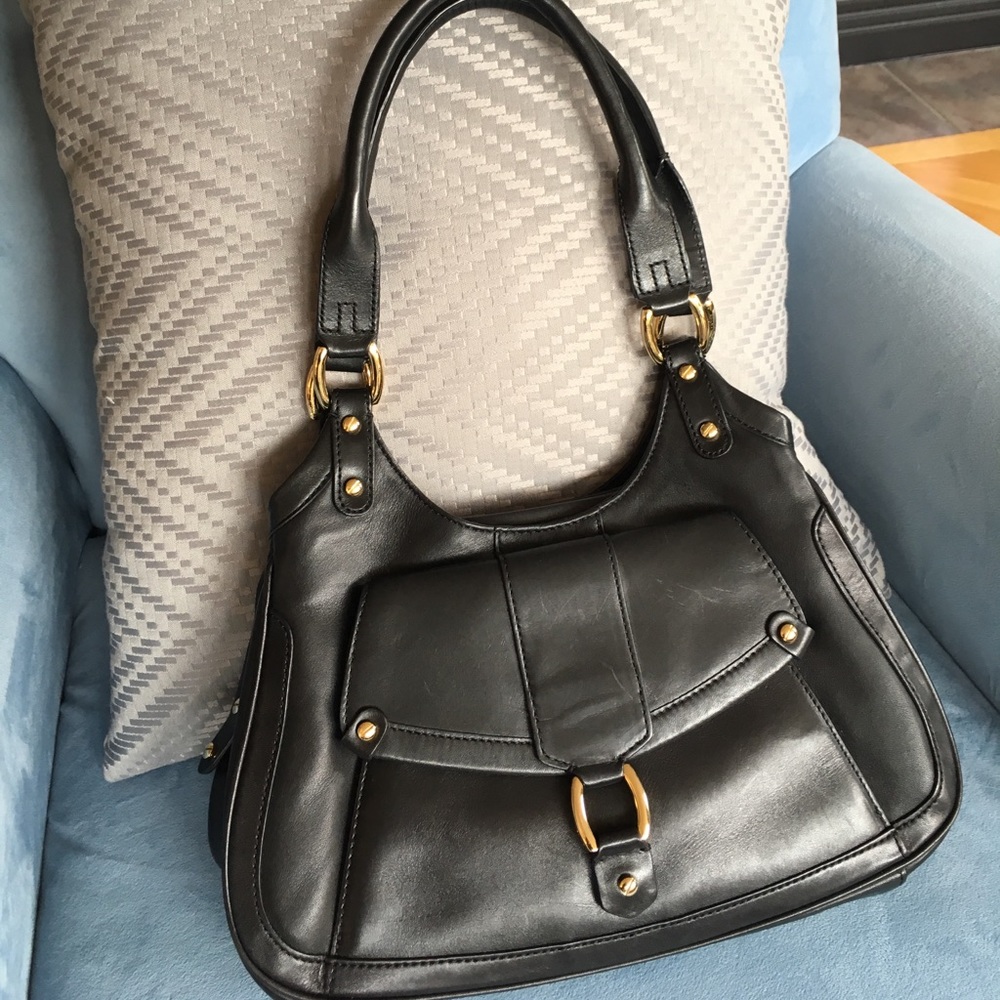 Cole Haan, black leather shoulder bag
